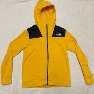 The North Face Kids Boys 14-16 Large Yellow and Black Hoodie Jacket Sweater Zip